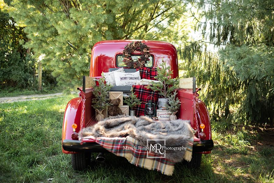 Kate Red Christmas Truck Backdrop Designed by Mandy Ringe Photography - Image 2