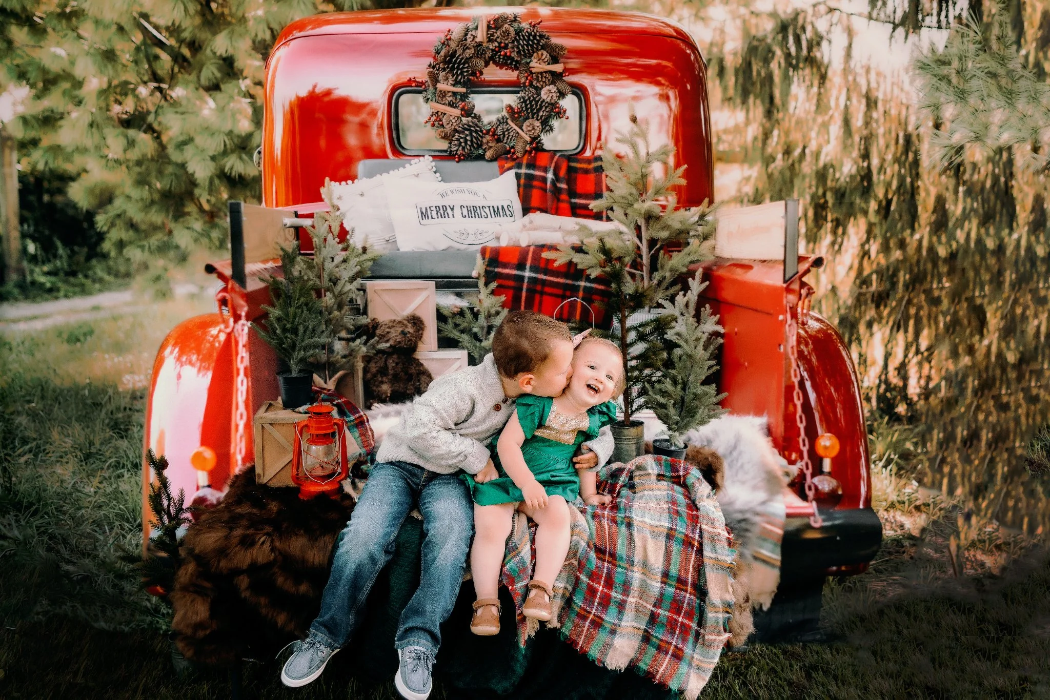 Kate Red Christmas Truck Backdrop Designed by Mandy Ringe Photography - Image 6