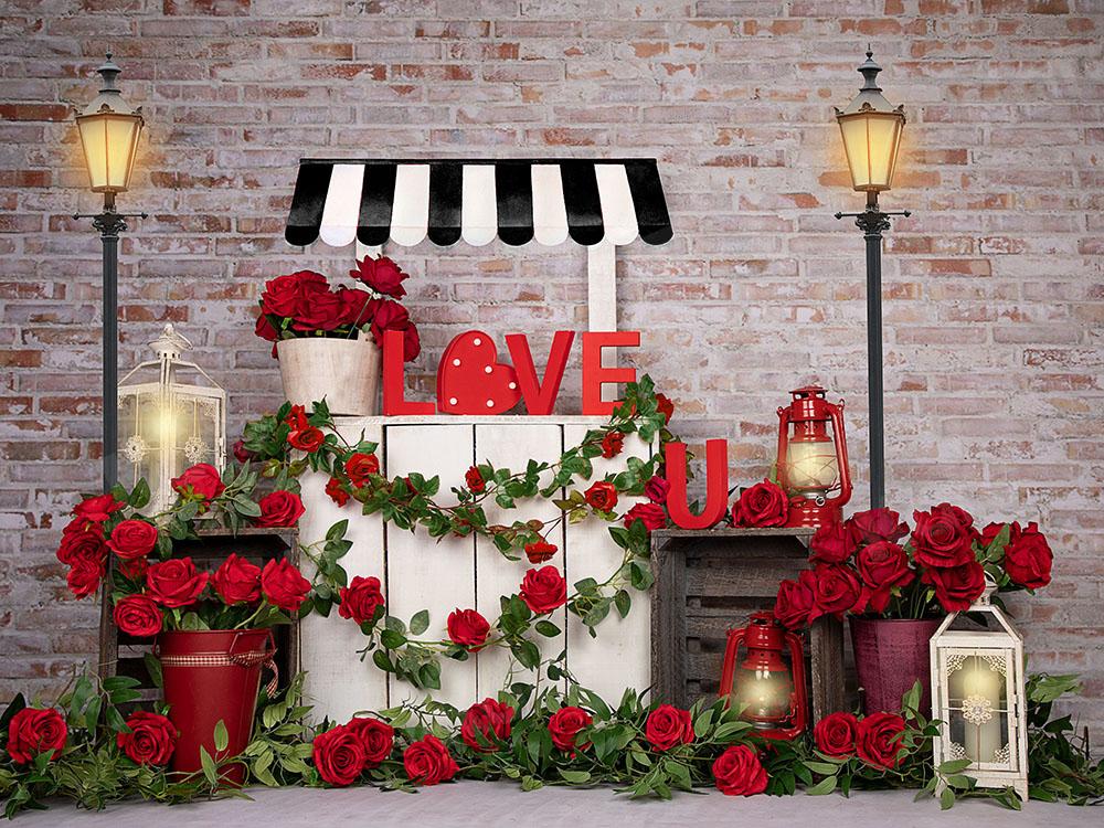 Kate Valentine's Day Roses Stand Backdrop Designed by Emetselch - Image 2