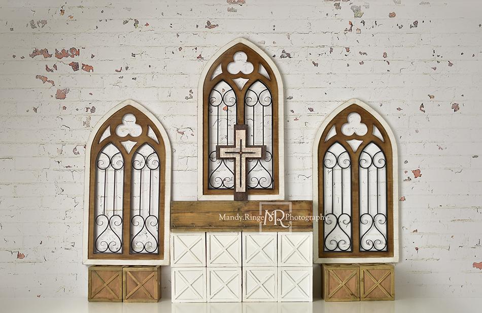 Kate Rustic Church Windows Wedding Backdrop Designed By Mandy Ringe Photography - Image 4