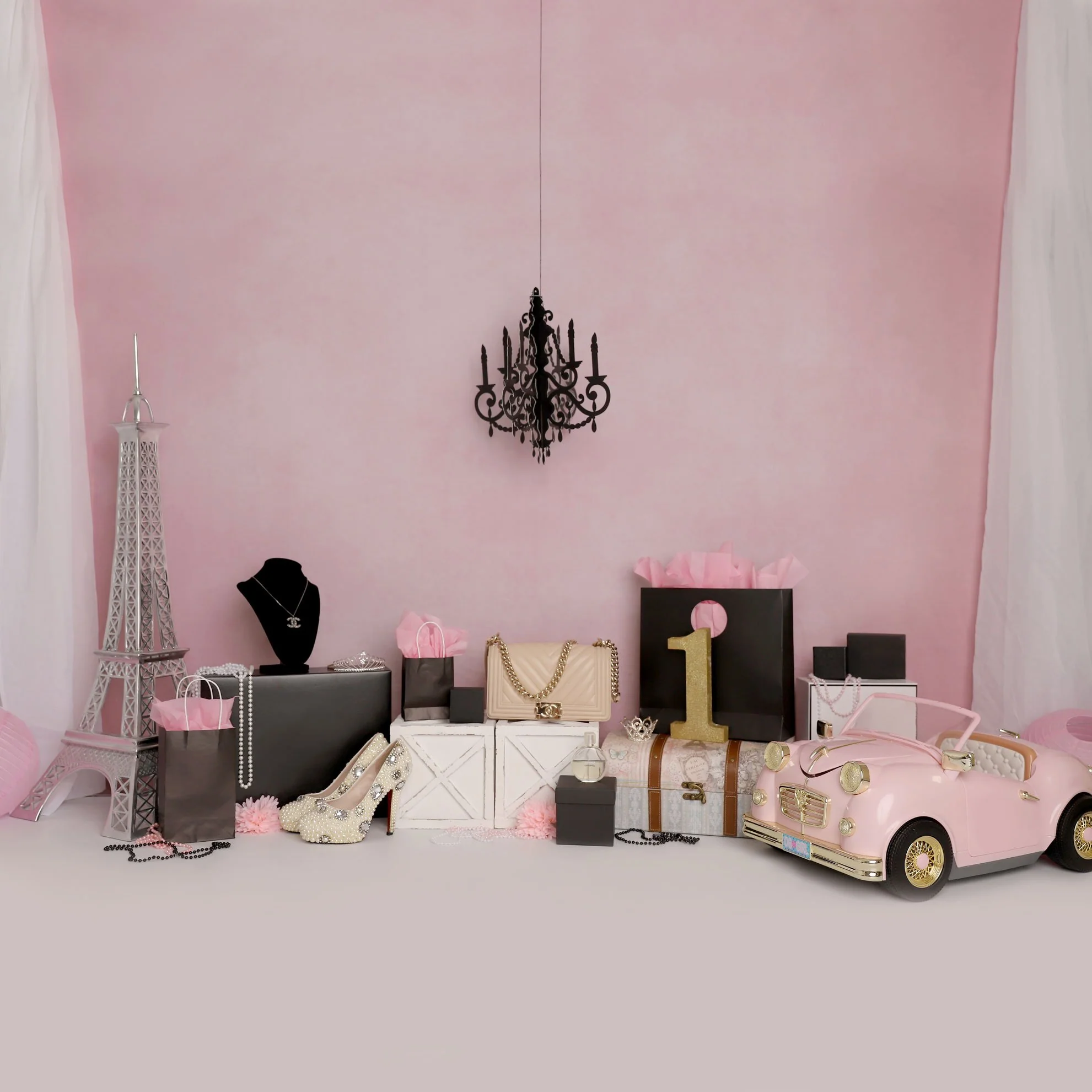 Kate Shopping Party Car Pink Backdrop Designed by Melissa King - Image 4