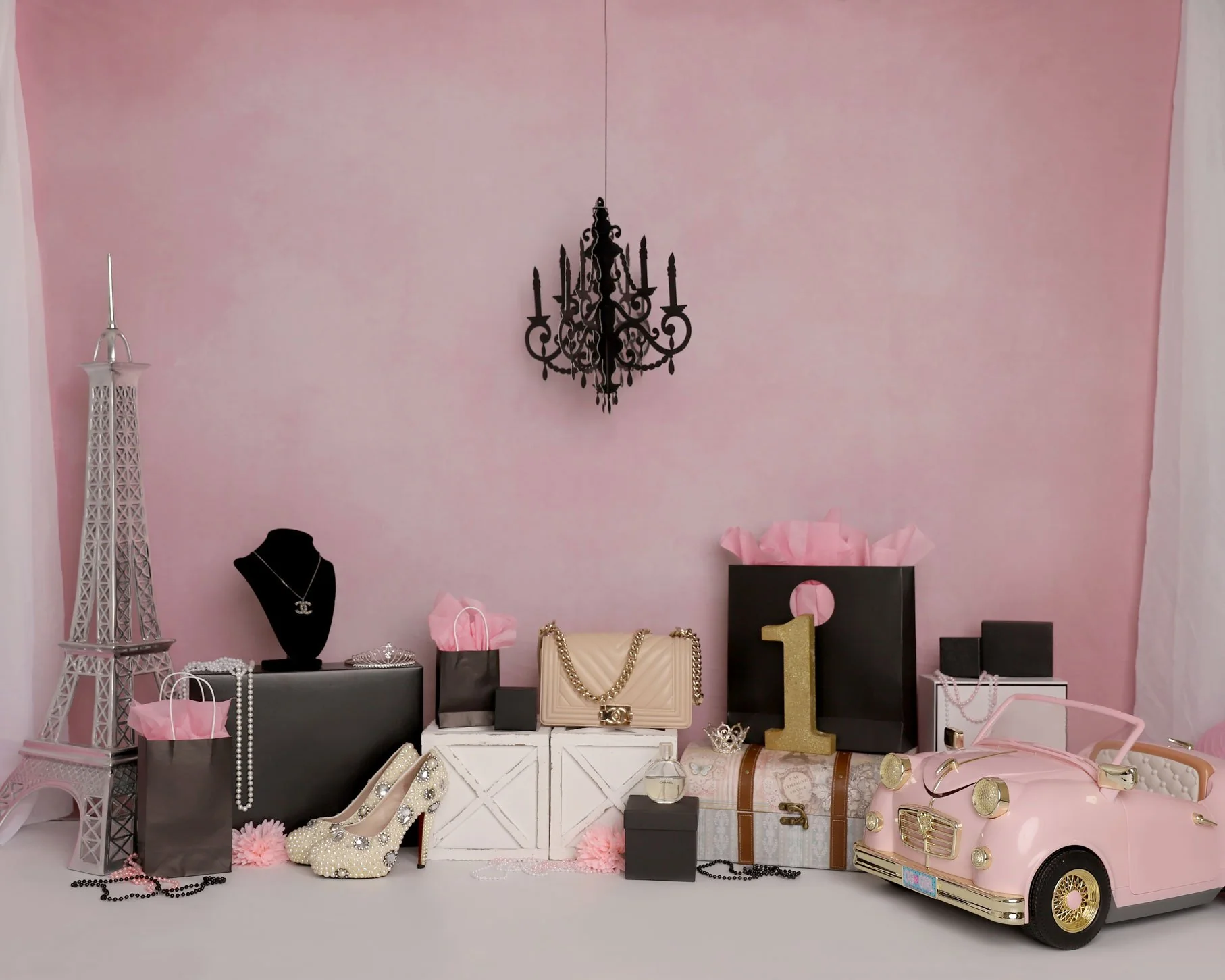 Kate Shopping Party Car Pink Backdrop Designed by Melissa King - Image 5