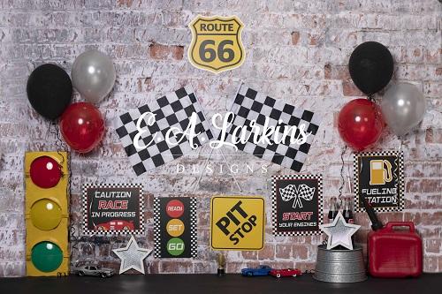 Kate Speed Racer with Balloons Backdrop Designed By Erin Larkins - Image 2