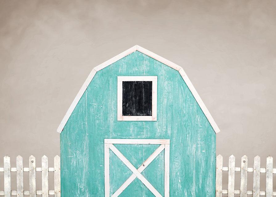 Kate Spring Blue Barn Backdrop Designed by Arica Kirby - Image 3