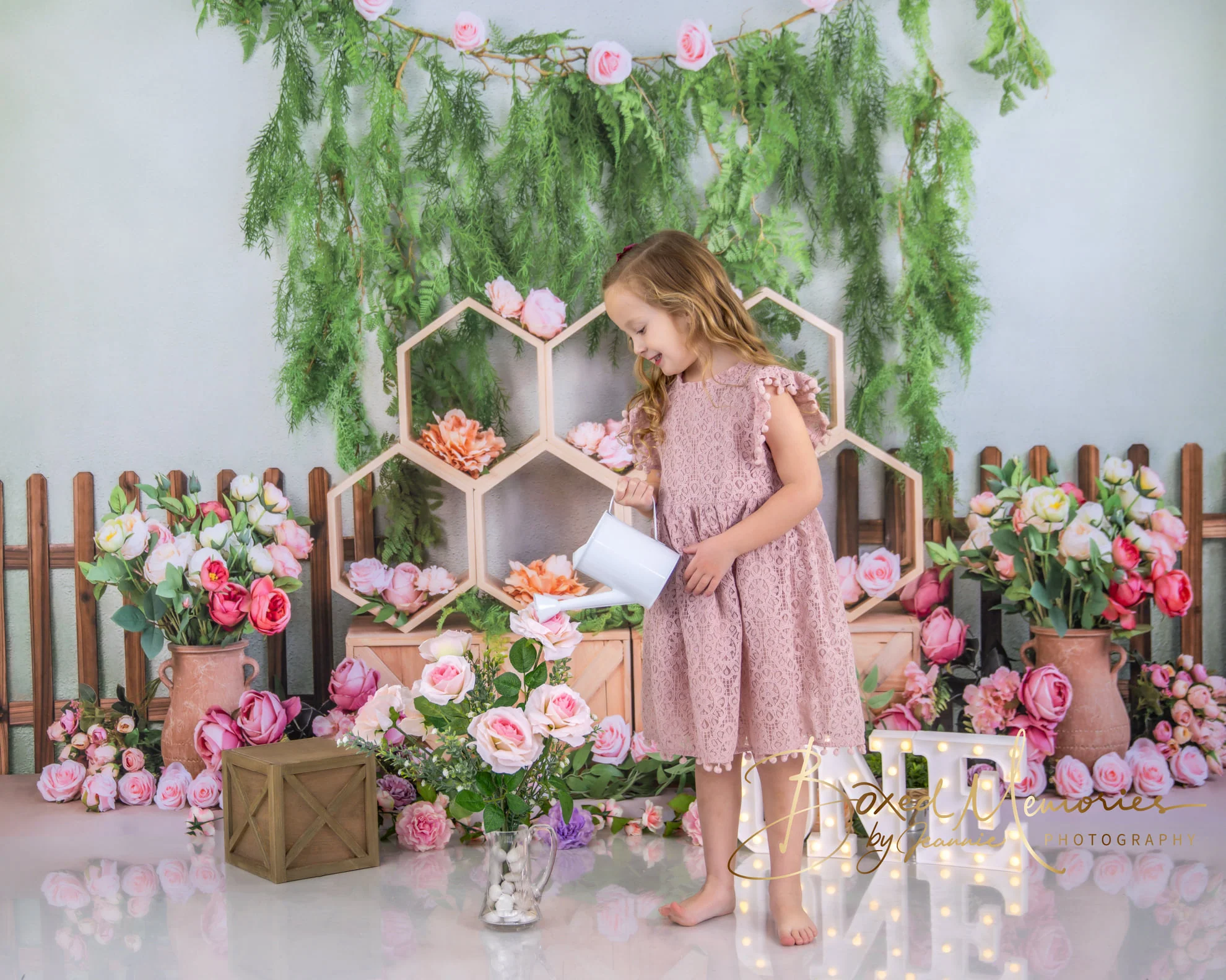 Kate Spring Cake Smash Floral Backdrop Designed by Emetselch - Image 4