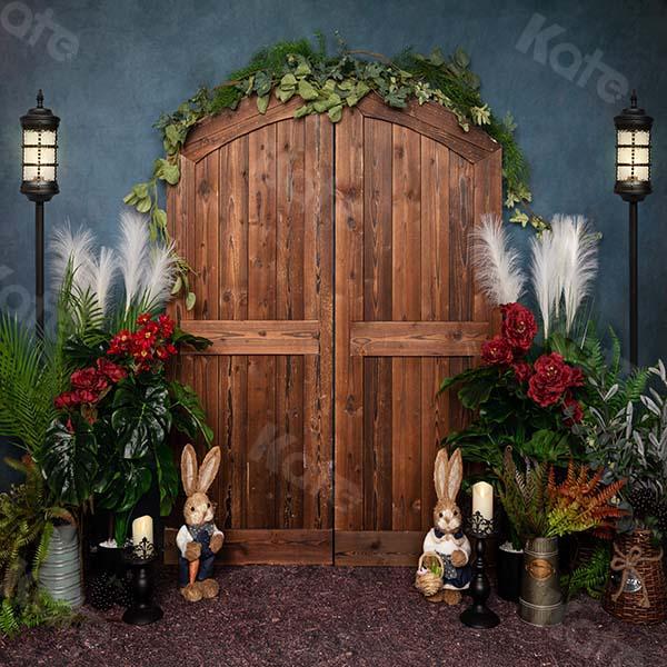 Kate Spring/easter Wooden Door Blue Backdrop Designed by Emetselch - Image 5
