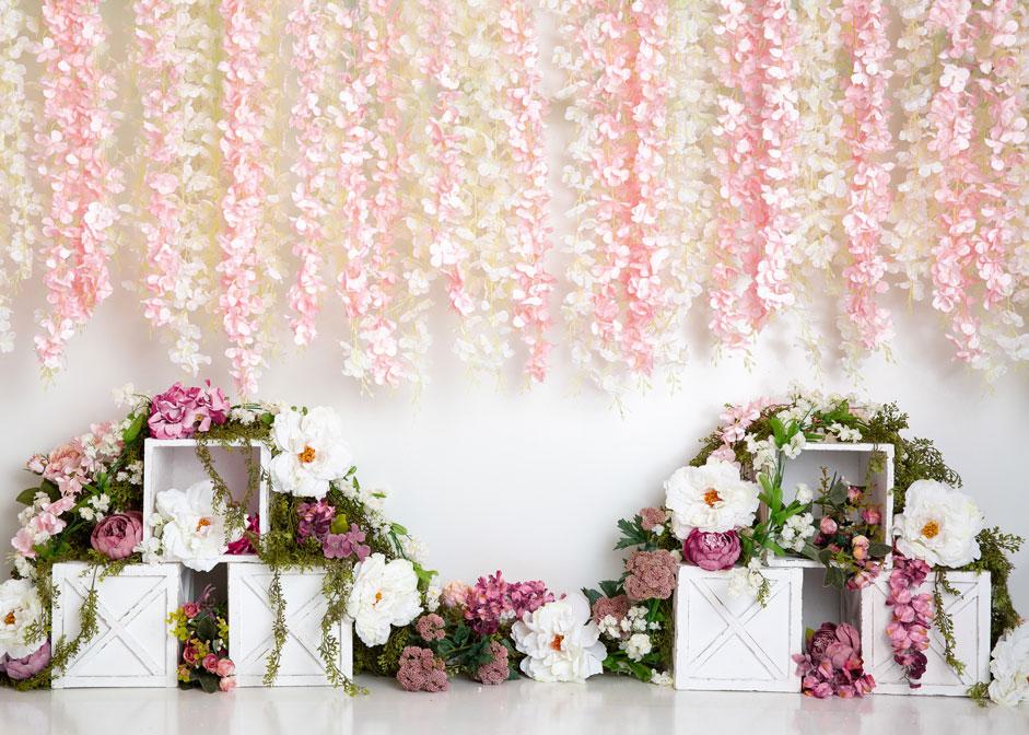 Kate Spring Florals Flower Wall Wedding Backdrop Designed By Megan Leigh Photography - Image 2