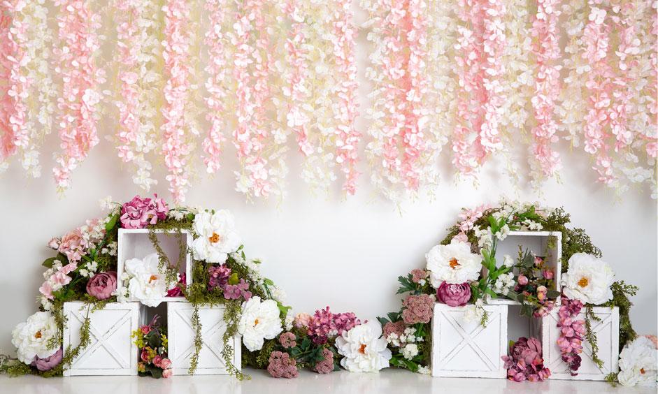 Kate Spring Florals Flower Wall Wedding Backdrop Designed By Megan Leigh Photography - Image 3