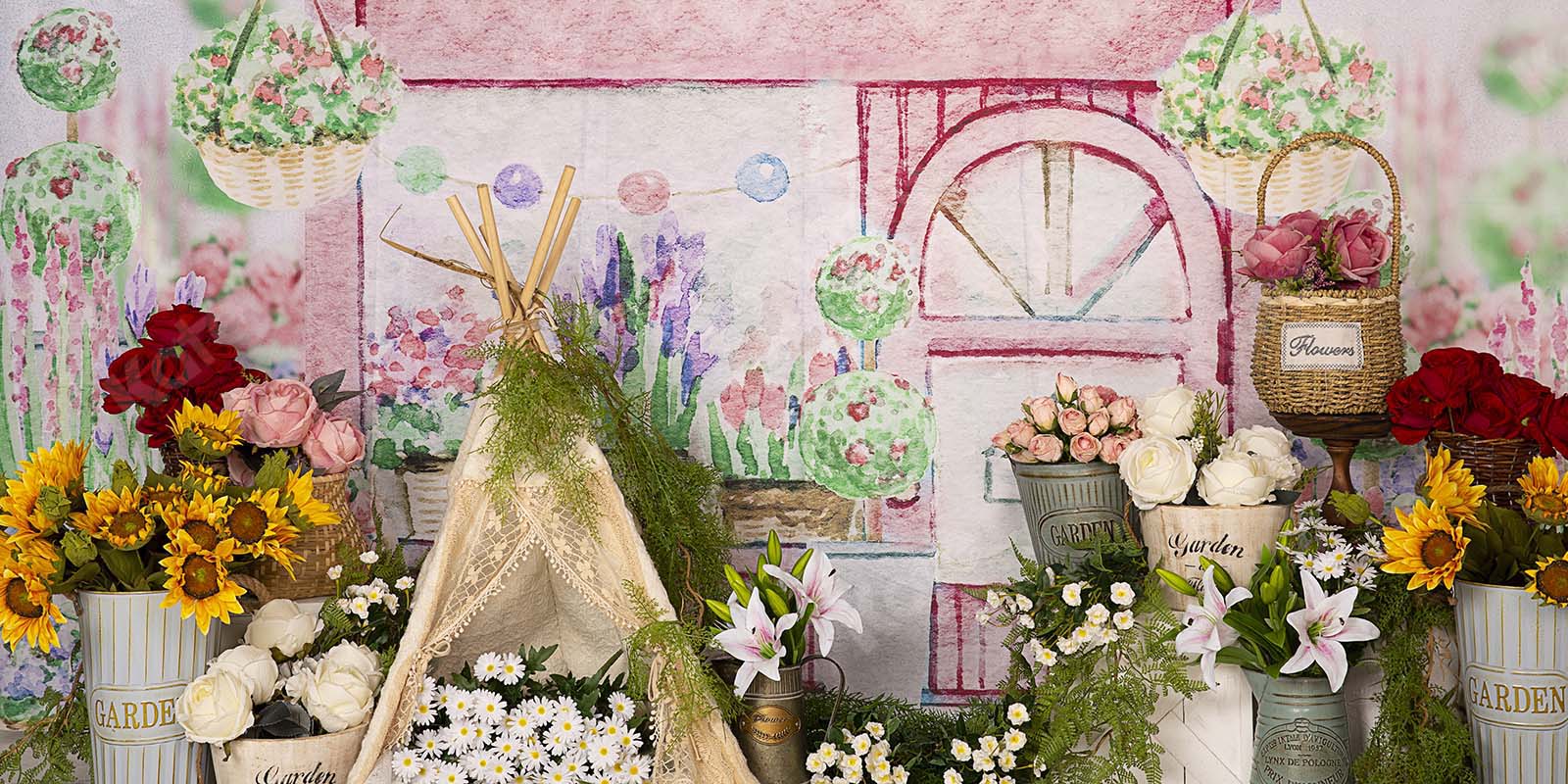 Kate Spring Flower Shop Flowers Tent Backdrop Designed by Emetselch - Image 3
