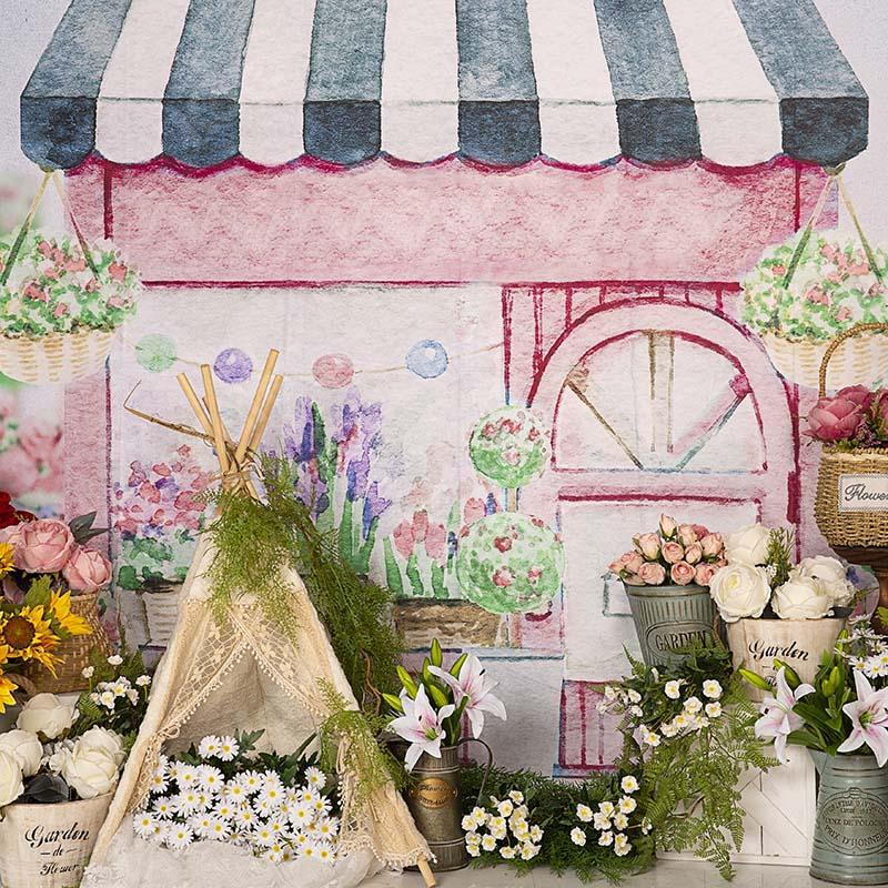 Kate Spring Flower Shop Flowers Tent Backdrop Designed by Emetselch - Image 6