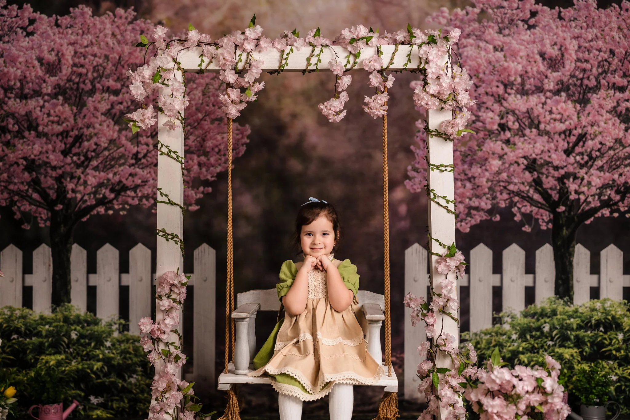 Kate Spring Garden Cherry Blossoms Backdrop for Photography - Image 12