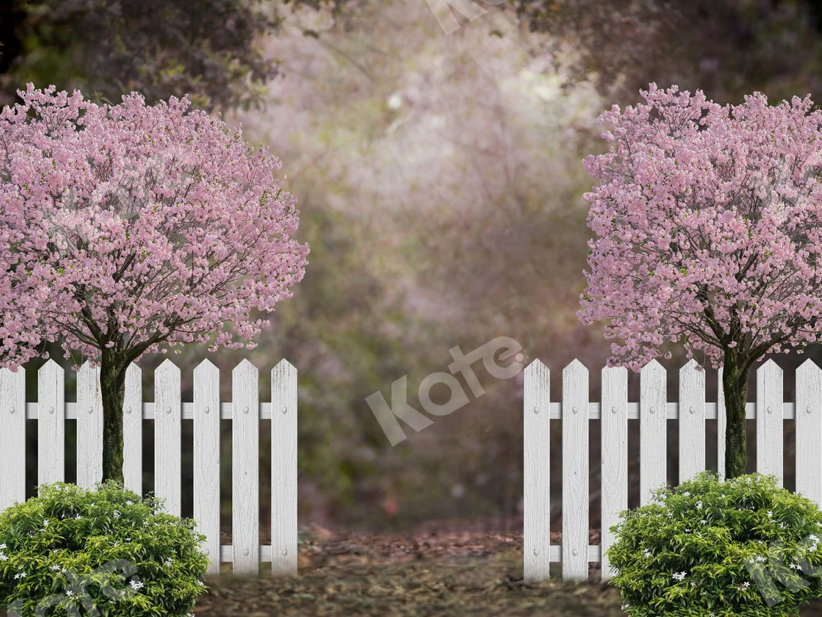 Kate Spring Garden Cherry Blossoms Backdrop for Photography - Image 2