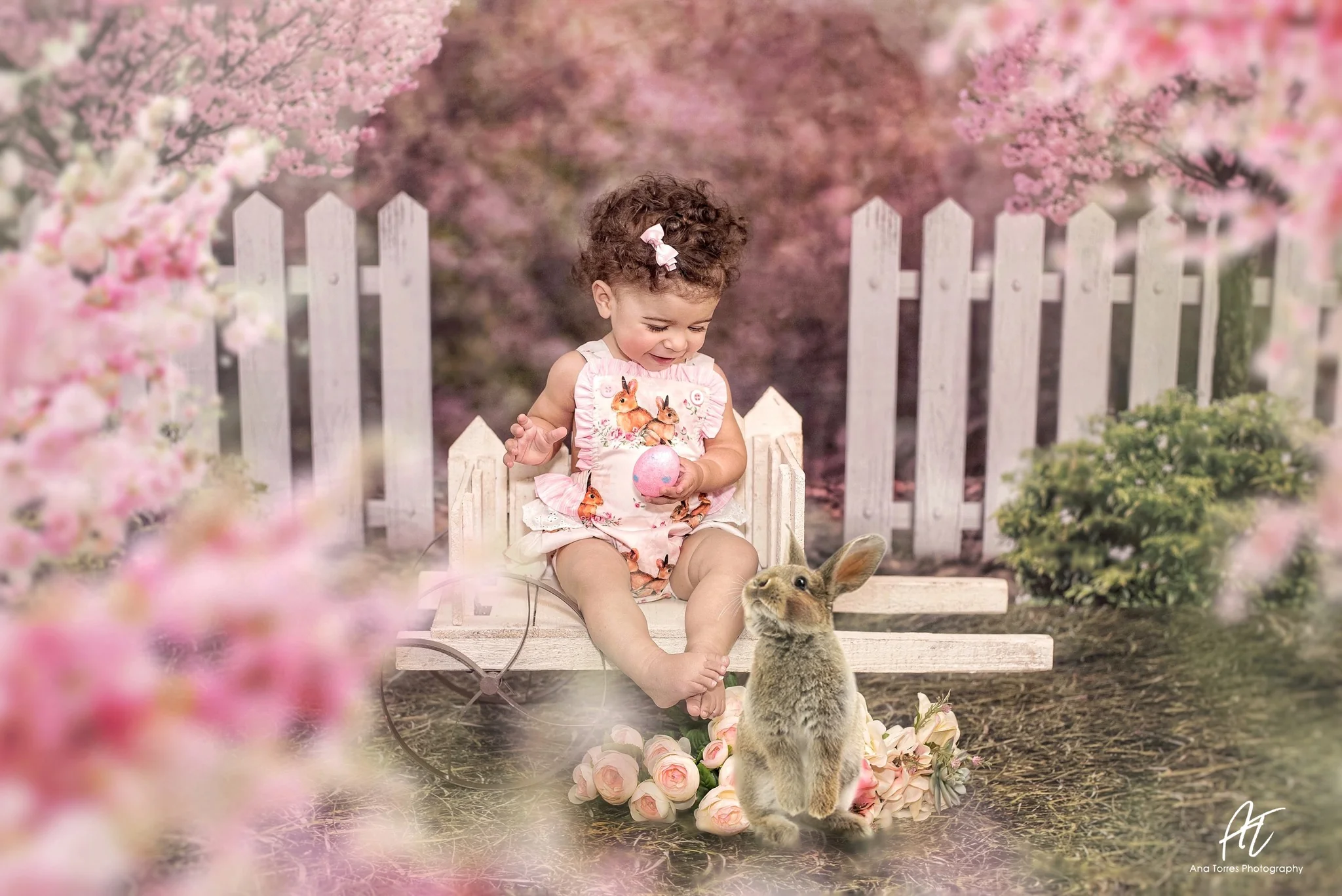 Kate Spring Garden Cherry Blossoms Backdrop for Photography - Image 3