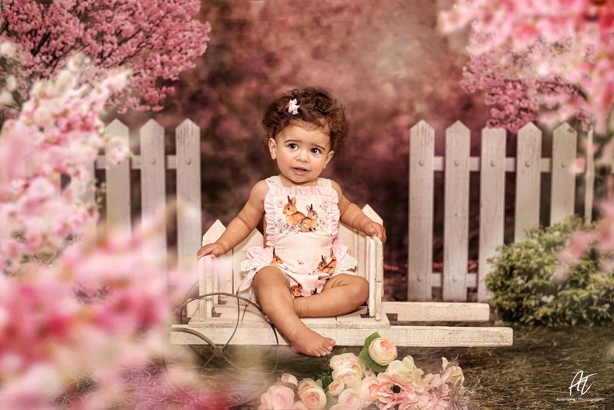 Kate Spring Garden Cherry Blossoms Backdrop for Photography - Image 4