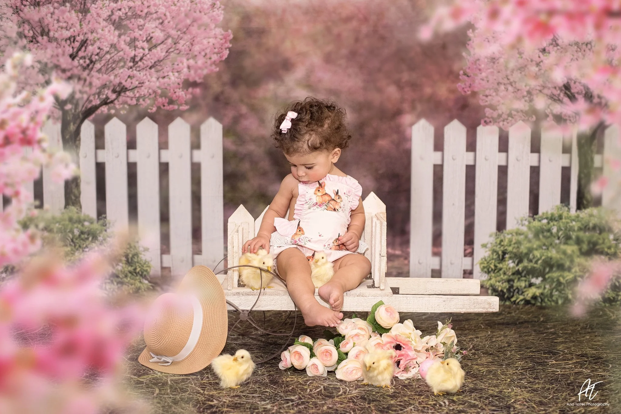 Kate Spring Garden Cherry Blossoms Backdrop for Photography - Image 6