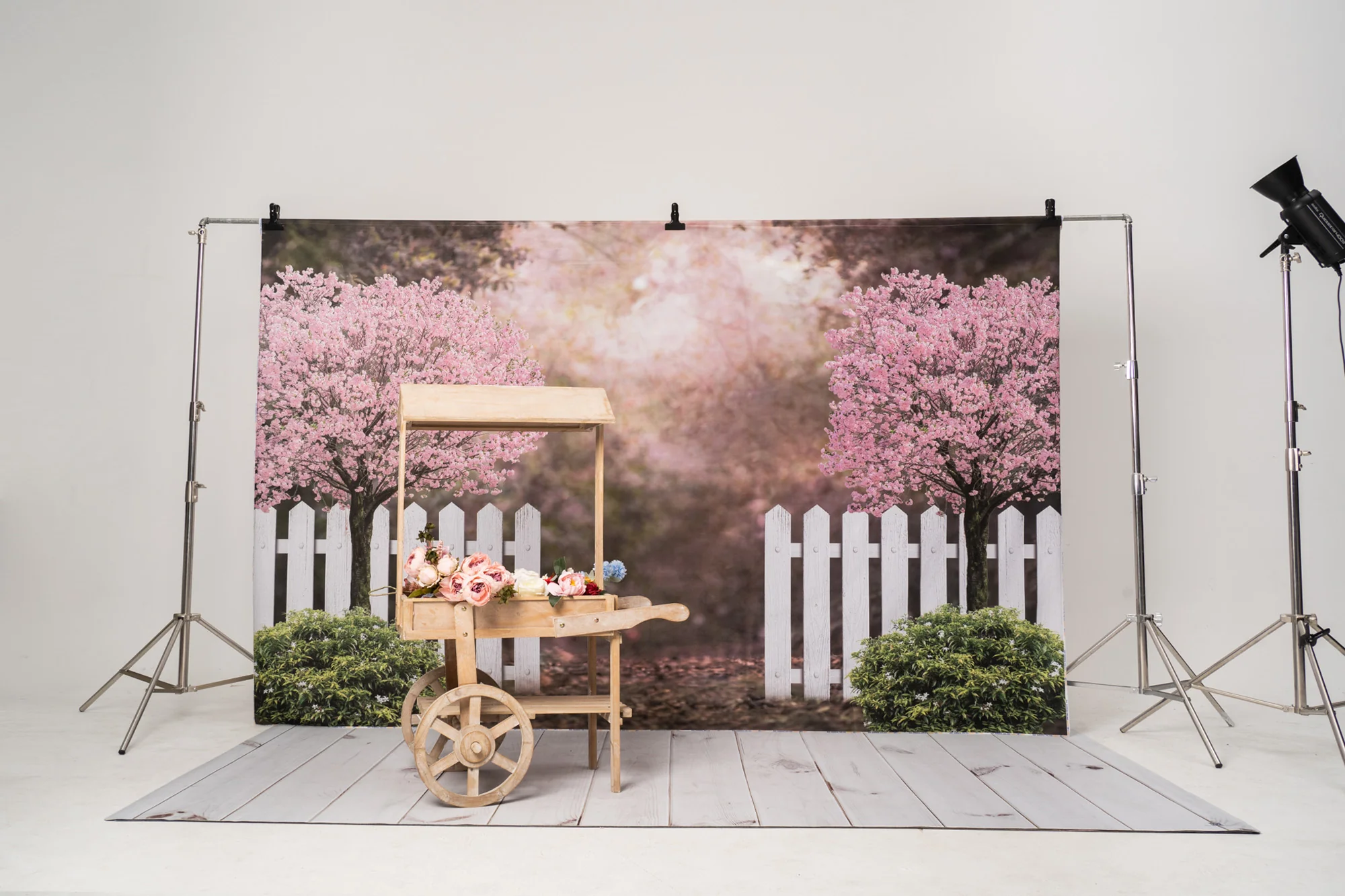 Kate Spring Garden Cherry Blossoms Backdrop for Photography - Image 7