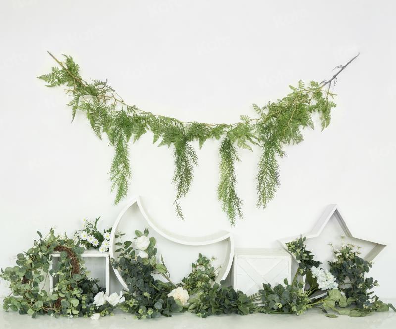 Kate Spring Green Plants White Backdrop for Photography - Image 3