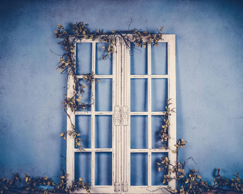 Kate Spring/mother's Day White Doors Blue Backdrop Designed by Arica Kirby - Image 4