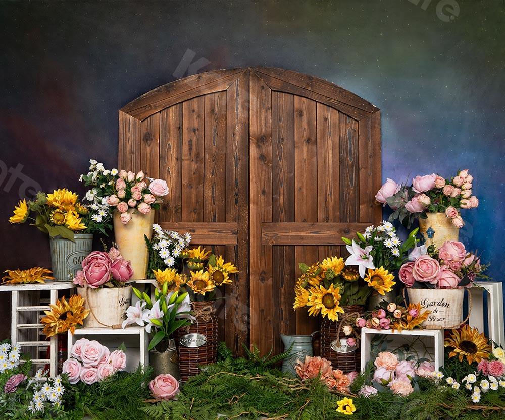 Kate Spring/mother's Day Flowers Shop Door Blue Backdrop Designed by Emetselch - Image 6
