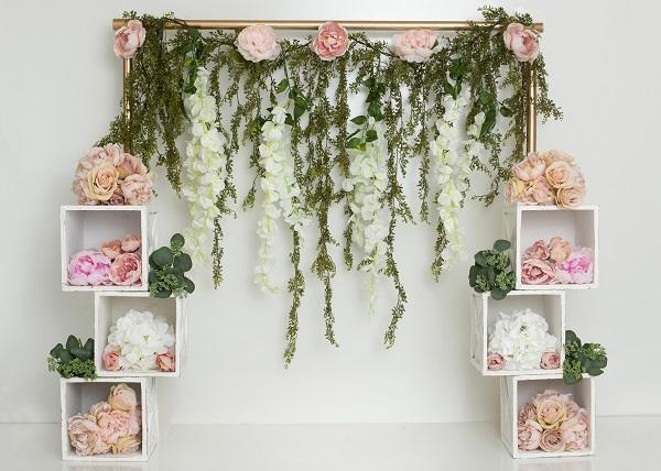 Kate Spring/Mother's Day Pink Floral Cube Backdrop Designed by Lisa B - Image 2