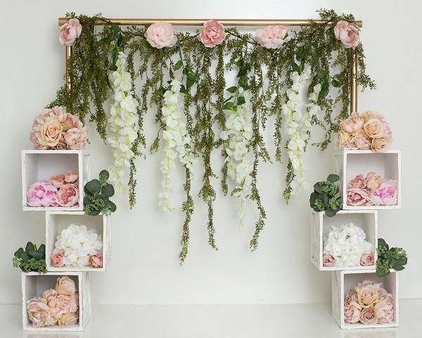 Kate Spring/Mother's Day Pink Floral Cube Backdrop Designed by Lisa B - Image 5