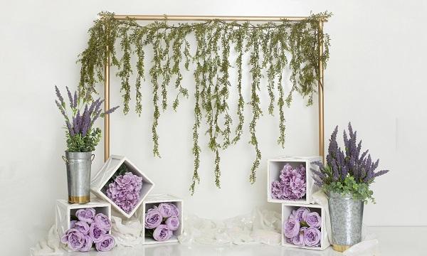 Kate Spring/Mother's Day Purple Floral Cube Backdrop Designed by Lisa B - Image 2