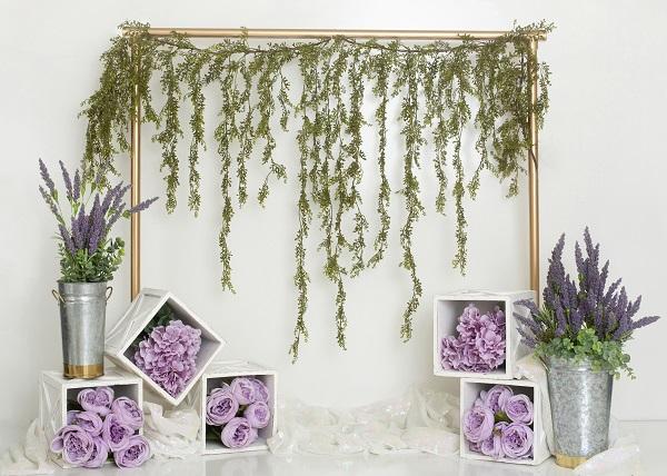 Kate Spring/Mother's Day Purple Floral Cube Backdrop Designed by Lisa B - Image 3