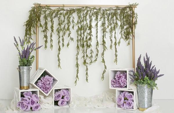 Kate Spring/Mother's Day Purple Floral Cube Backdrop Designed by Lisa B - Image 5