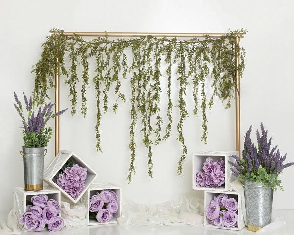 Kate Spring/Mother's Day Purple Floral Cube Backdrop Designed by Lisa B - Image 6