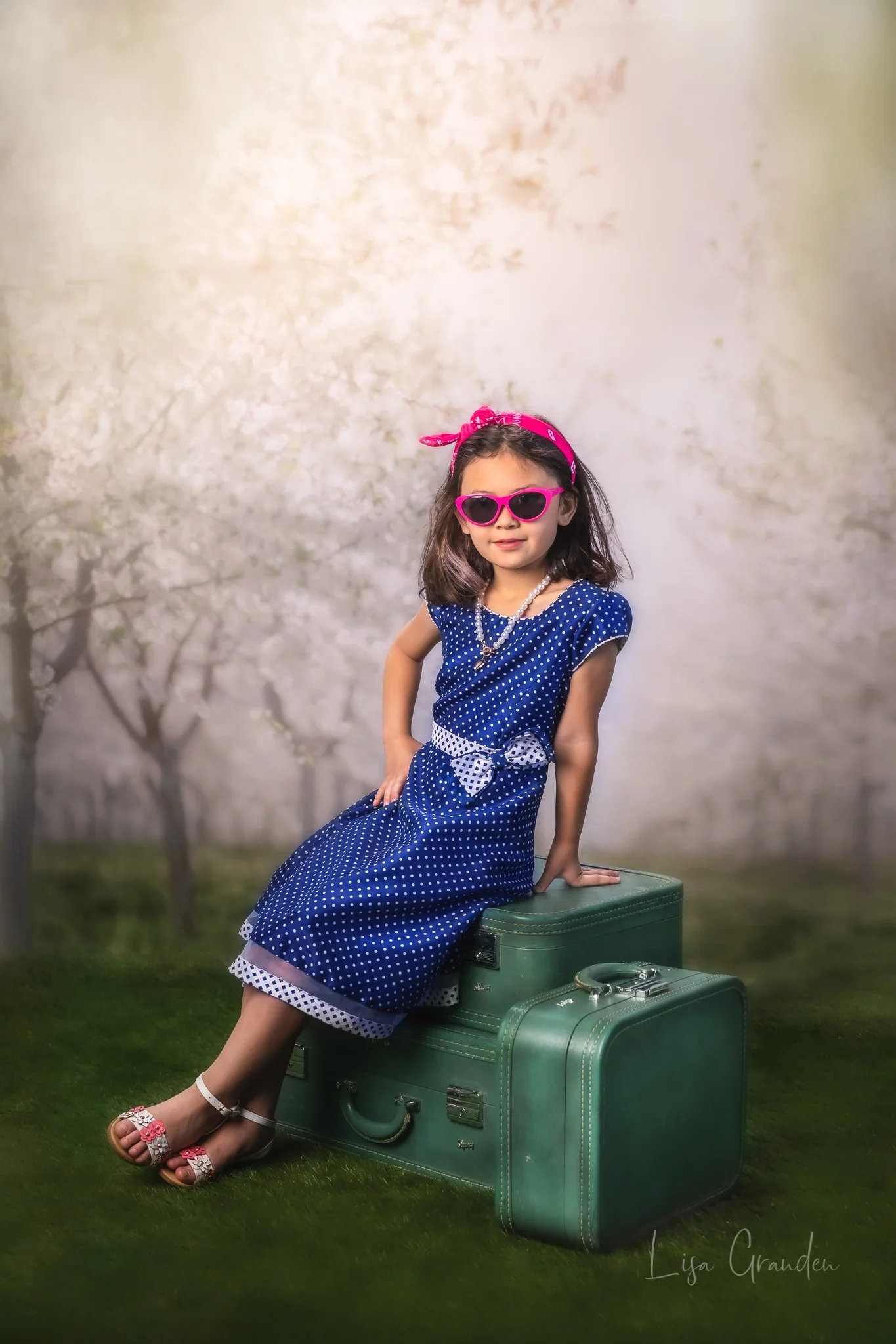 Kate Spring Orchard in White Backdrop for Photography Designed by Lisa Granden - Image 3