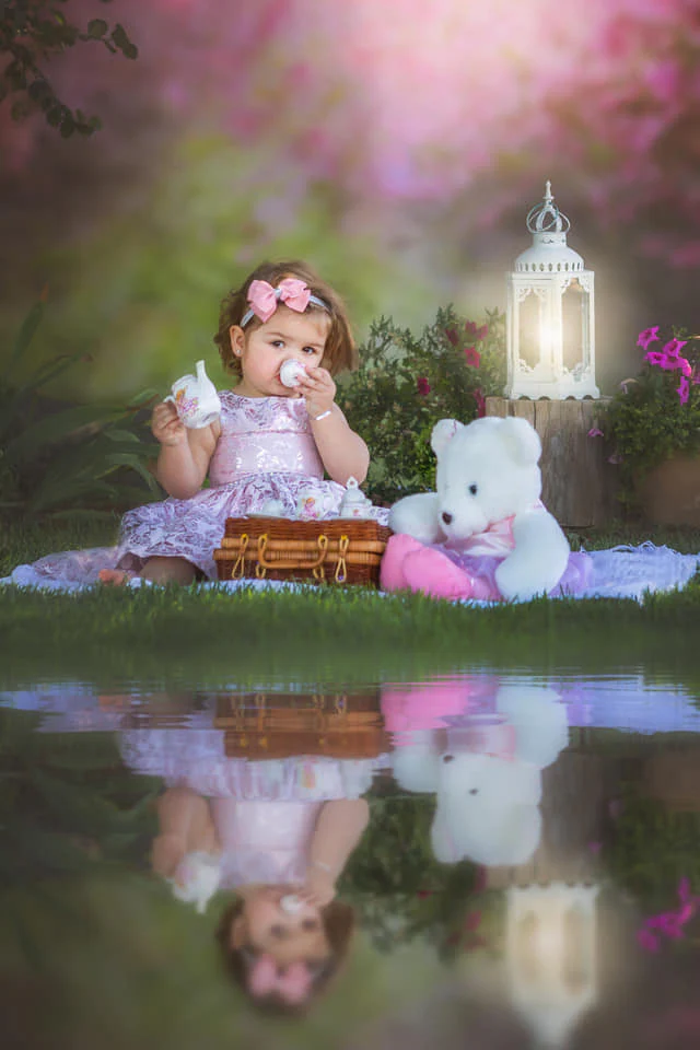 Kate Spring Pink Flowers Backdrop for Photography Designed by Lisa Granden - Image 4