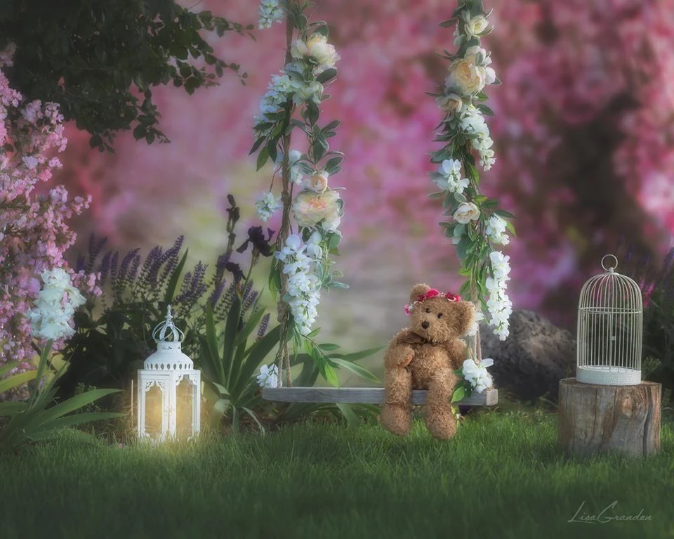 Kate Spring Pink Flowers Backdrop for Photography Designed by Lisa Granden - Image 5