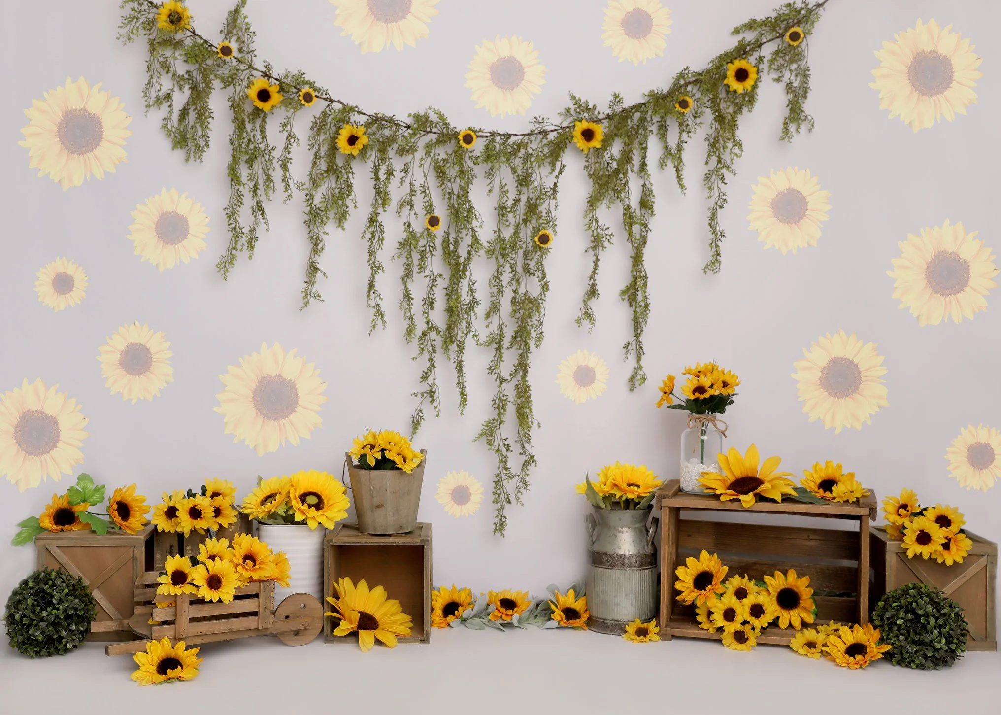 Kate Spring Sunflower Birthday Backdrop Designed by Melissa King - Image 2