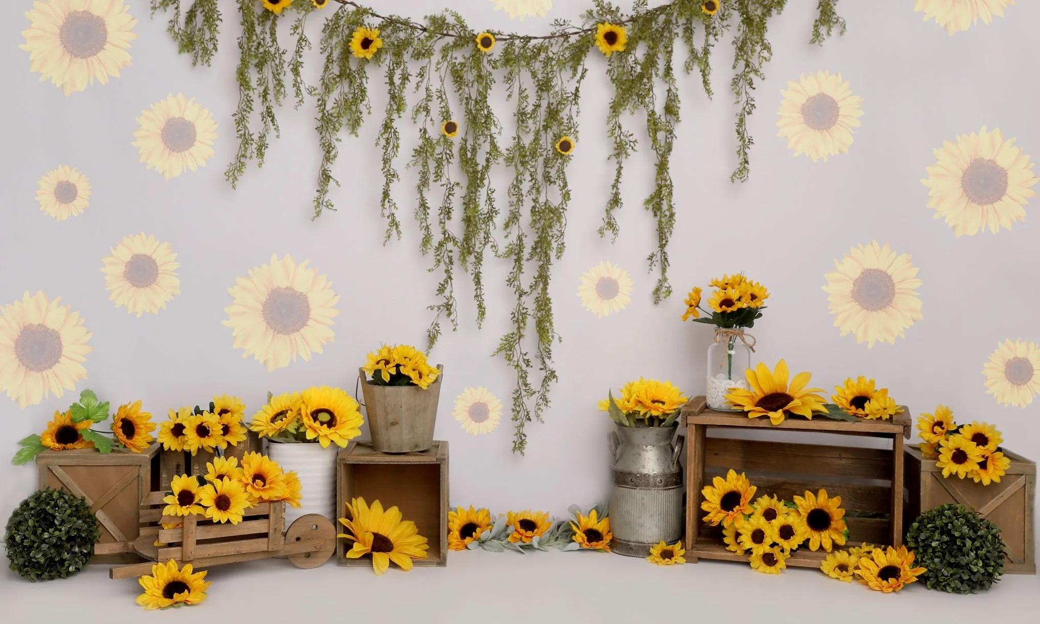 Kate Spring Sunflower Birthday Backdrop Designed by Melissa King - Image 3