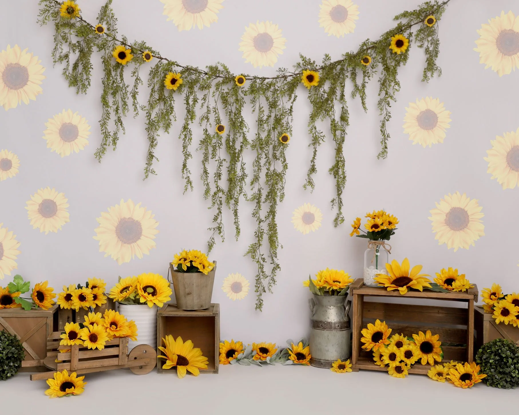 Kate Spring Sunflower Birthday Backdrop Designed by Melissa King - Image 4
