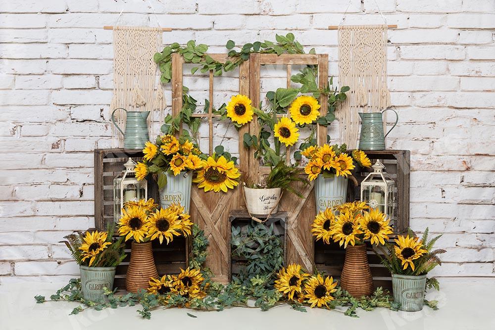 Kate Spring Sunflowers Backdrop Designed by Emetselch - Image 3