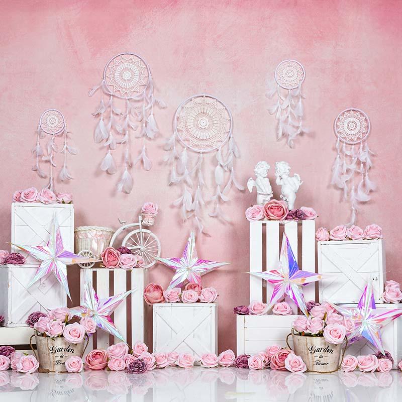 Kate Spring/valentine's Day Pink Boho Backdrop Designed by Emetselch - Image 5