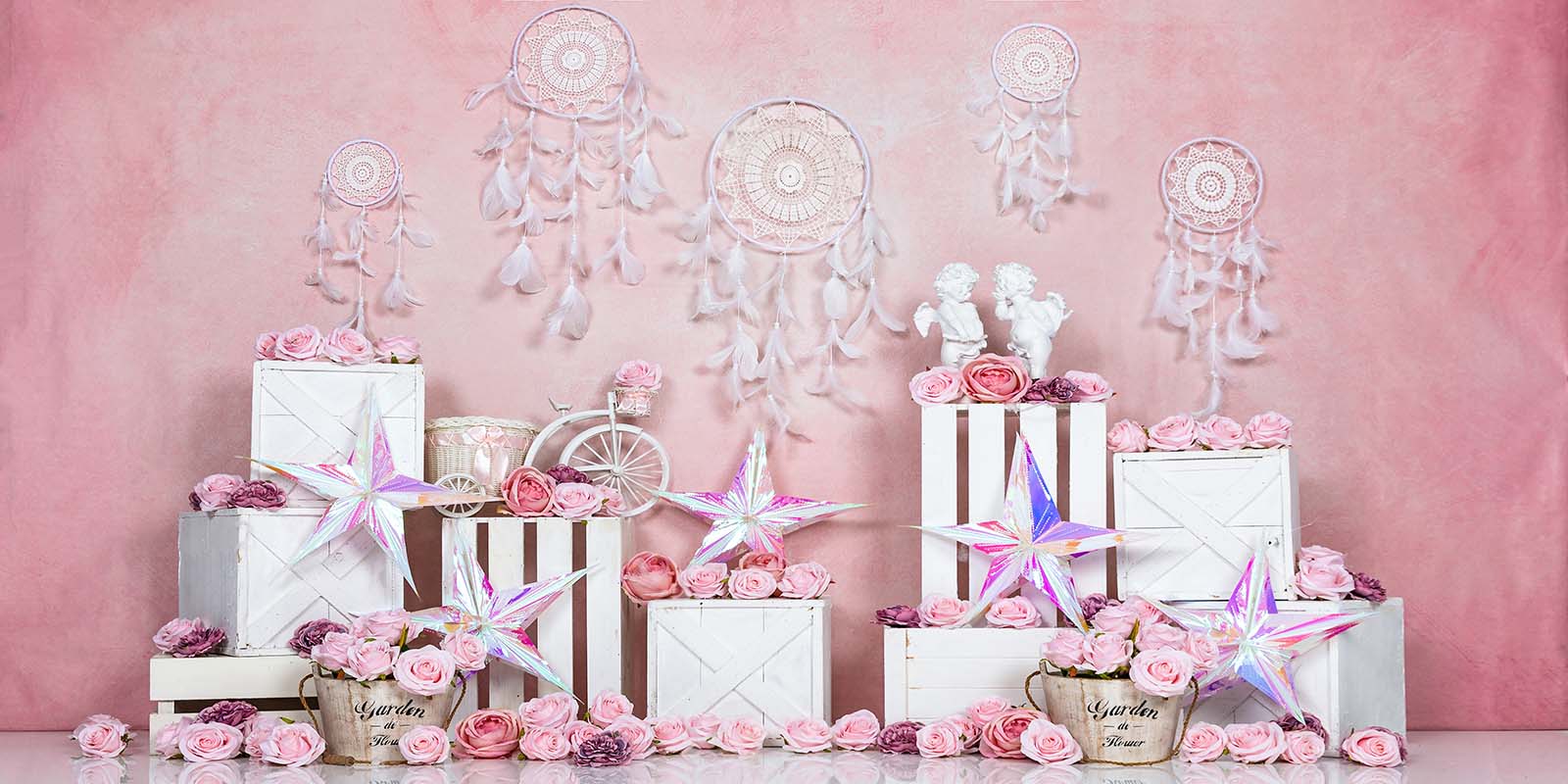 Kate Spring/valentine's Day Pink Boho Backdrop Designed by Emetselch - Image 6