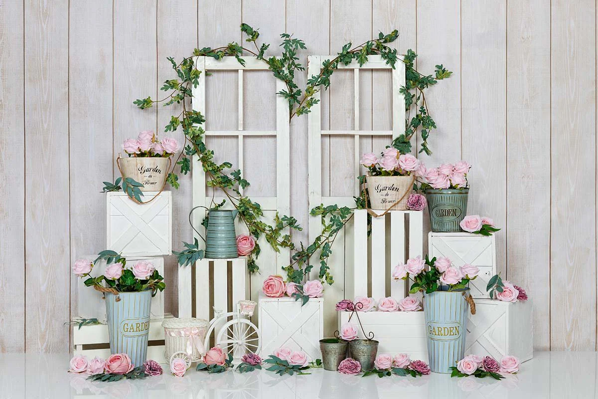 Kate Spring/valentine's Day Pink Rose Backdrop Designed by Emetselch - Image 3