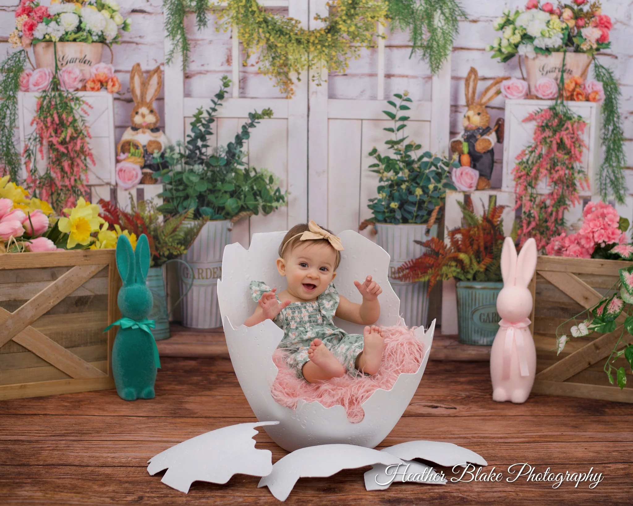 Kate Spring Vines Door White Brick Wall Backdrop Designed by Emetselch