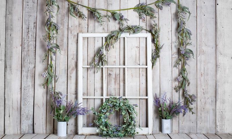 Kate Spring White Window Vine Wood Backdrop Designed by Rose Abbas - Image 4