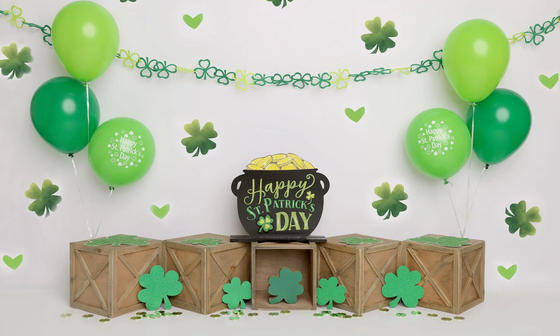 Kate St.patricks Day Green Party Backdrop Designed by Melissa King - Image 3