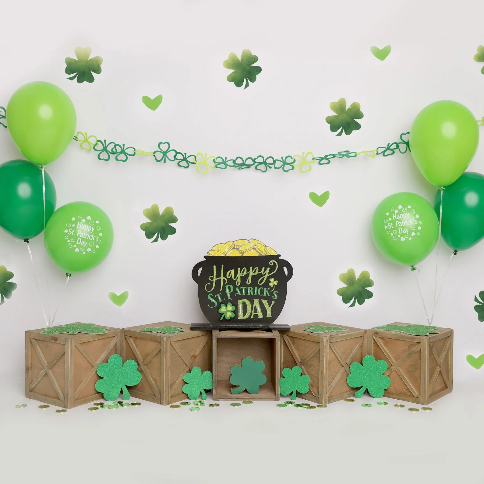 Kate St.patricks Day Green Party Backdrop Designed by Melissa King - Image 4