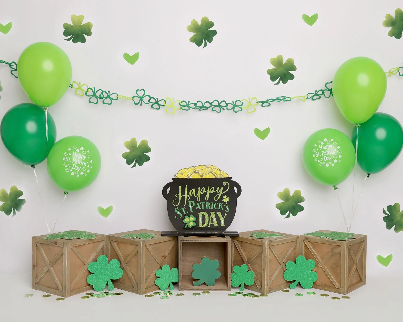 Kate St.patricks Day Green Party Backdrop Designed by Melissa King - Image 5
