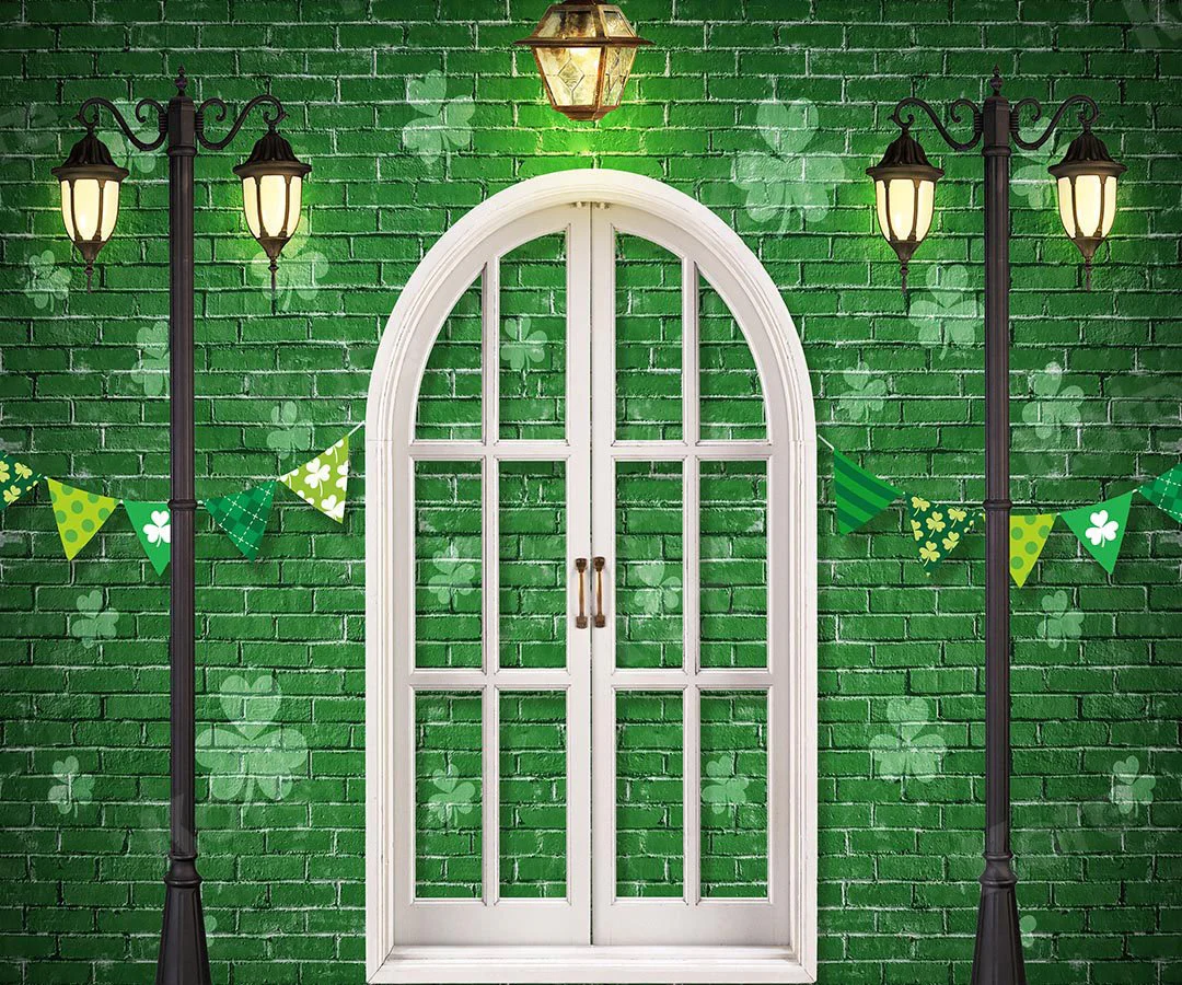 Kate St. Patrick's Day Shamrocks Window Backdrop Designed by Chain Photography - Image 5