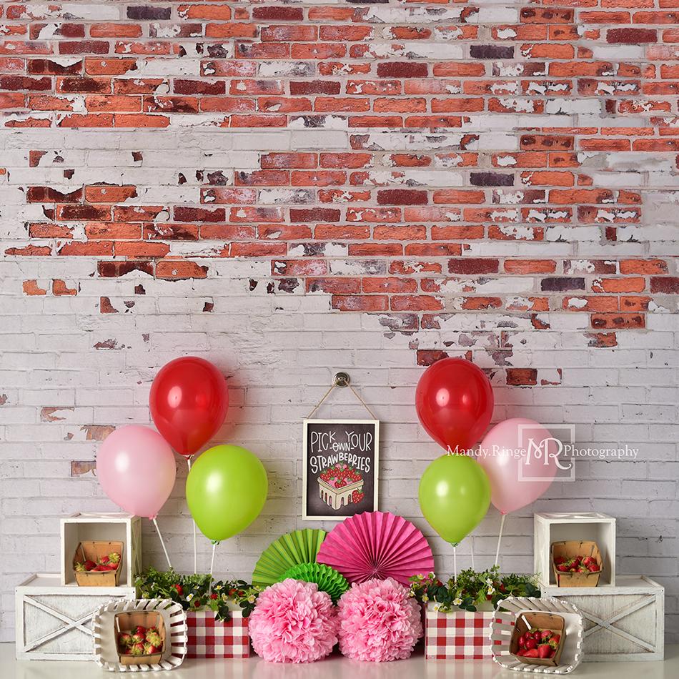 Kate Summer Strawberry Birthday Backdrop Designed by Mandy Ringe Photography - Image 4