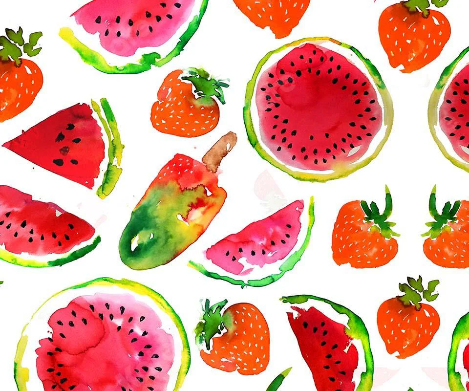 Kate Summer Watermelon Strawberry Ice Cream Backdrop Designed by GQ - Image 6