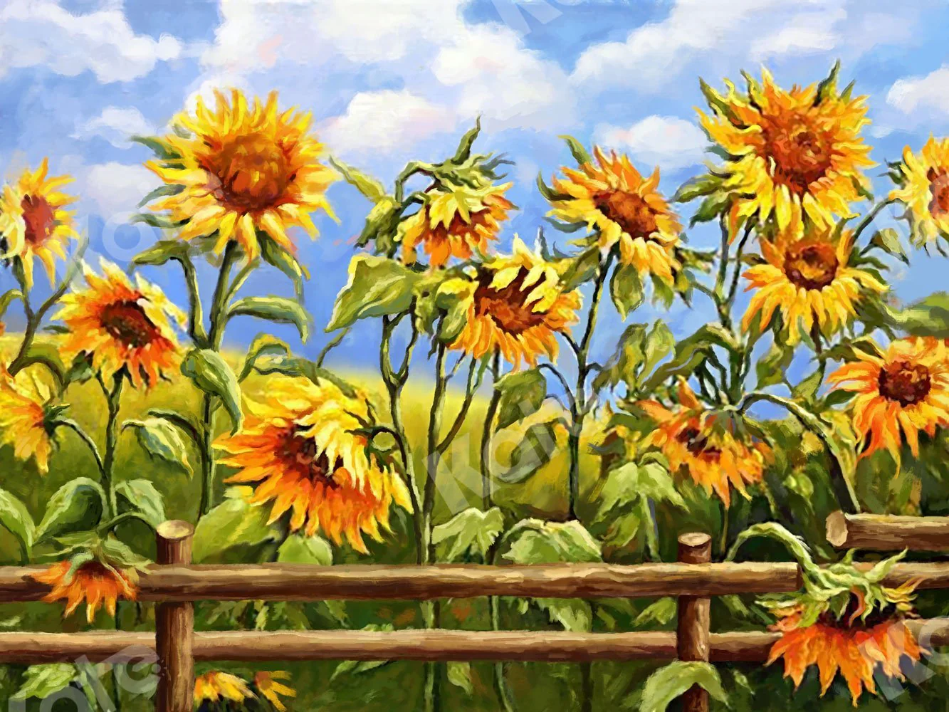 Kate Fine Art Sunflowers Backdrop Designed by Jia Chan Photography
