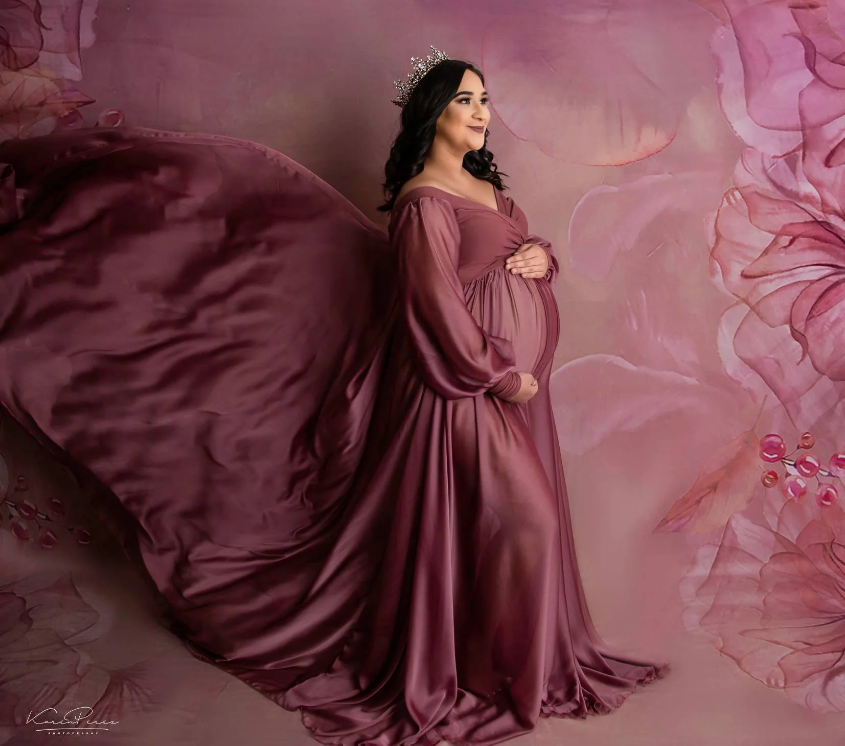 Kate Sweep Fine Art Flower Blurry Pink Backdrop Designed by GQ - Image 3