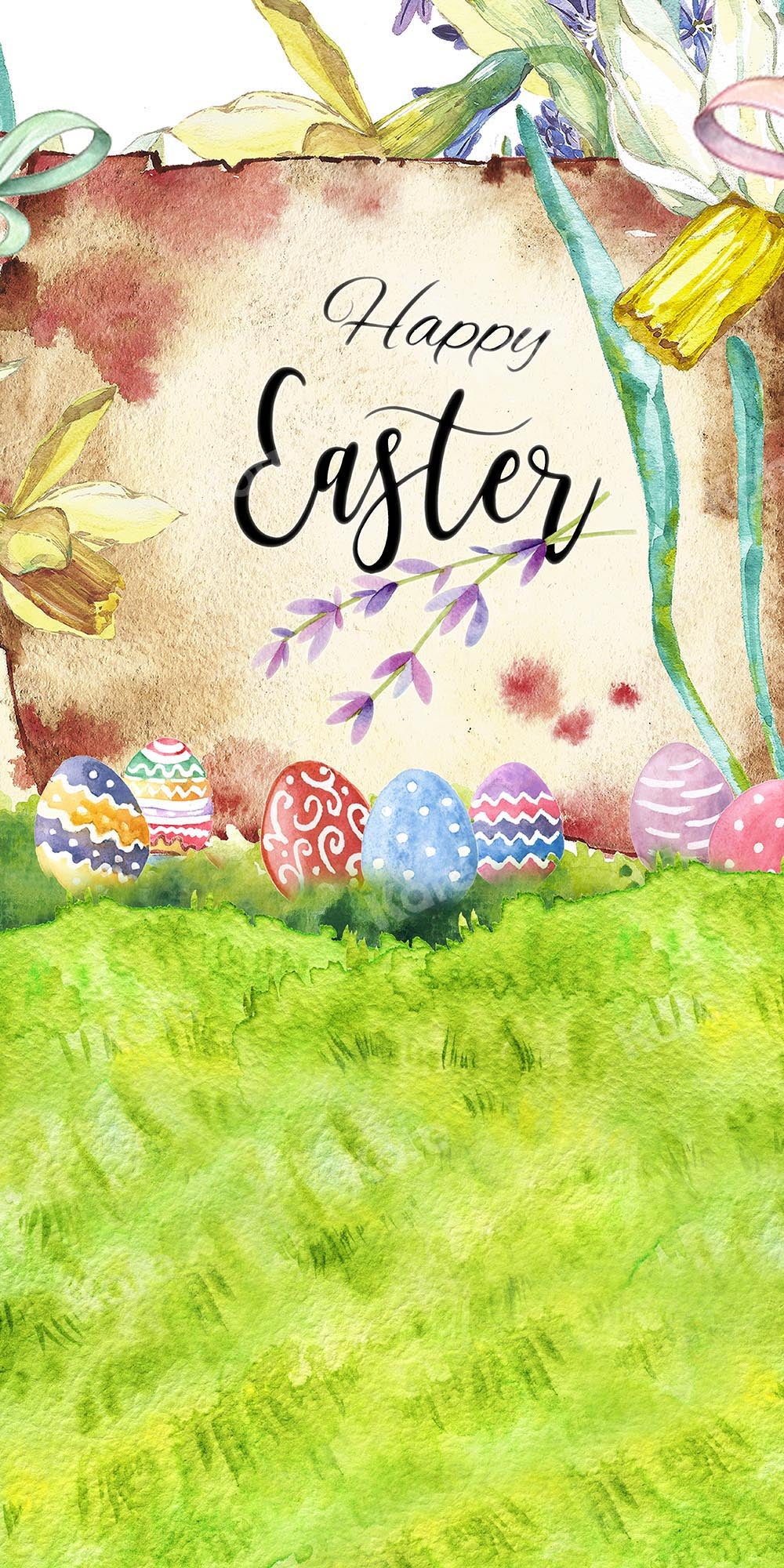 Kate Sweep Happy Easter Grass Backdrop Designed by Chain Photography - Image 2